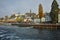 Amazing Panorama of city of Luzern and Reuss River, Switzerland