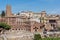 Amazing panorama of City of Rome from the roof of  Altar of the Fatherland, Italy