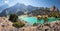 Amazing panorama of Fann mountains range and Allo lake, Tajikistan