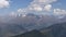 Amazing panorama filmed from Mheer,showing beautiful touristic place the Ushba mountain, one of the most notable peaks