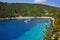 Amazing panorama of Foki Fiskardo Beach, Kefalonia