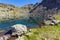 Amazing panorama of Lake and reflection of Preokorets Popova Kapa peak, Rila Mountain