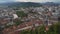 Amazing panorama of Ljubljana, old historical center of Slovenian capital city