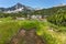 Amazing panorama of Sivrya peak and Banski lakes, Pirin Mountain