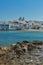 Amazing panorama to town of Naoussa, Paros island, Greece