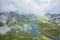 Amazing Panorama of The Twin, The Trefoil, The Fish and the upper Lakes, The Seven Rila Lakes