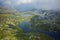 Amazing Panorama of The Twin, The Trefoil, The Fish and the upper Lakes, The Seven Rila Lakes