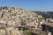 Amazing panorama view of ancient ghost town of Matera Sassi di