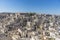 Amazing panorama view of ancient ghost town of Matera Sassi di