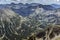 Amazing Panorama from Vihren peak to Banderishko Fish lake, Pirin Mountain