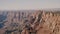 Amazing panoramic background shot of big eagle flying over epic sunny view of majestic Grand Canyon national park USA.