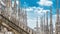 Amazing panoramic view of Milan Cathedral roof