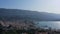 Amazing panoramic view of Porose Greece. Sunny day in Greek island. Aerial video 4K footage