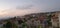 Amazing panoramic view of sunset in Zichron Yaakov on Carmel mountain in Israel, today