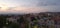 Amazing panoramic view of sunset in Zichron Yaakov on Carmel mountain in Israel, today
