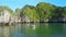 Amazing Panoramic View Traditional Boat Sails on Quite Bay