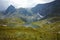 Amazing Panoramic view of The Twin lake, The Seven Rila Lakes