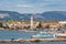 Amazing Panoramic view of Zakynthos Trade Port, Shipping, Zakynthos, Greece