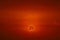 amazing phenomenon of total sun eclipse over cloud sunset red orange sky on the sea