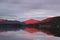 Amazing picture of sunset on the fjord in Norway. Gogreous nature landscape backgrounds. Beautiful Summer in Norway.