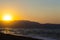 Amazing Picturesque Sunset on Heraklion Beach on Crete Island