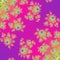 Amazing pink and violet yellow flowers design background