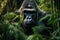 An amazing portrait of an endangered silverback mountain gorilla in wilderness. Generative AI