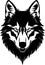 Amazing and powerful wolf emblem art vector