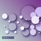 Amazing purple background with abstract 3d circles