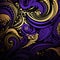 Amazing purple, gold and black maori pattern