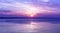 Amazing purple sky sunset over sea . dusk on adriatic sea.