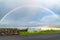 Amazing rainbow above Narin Strand by Portnoo in County Donegal Ireland