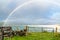 Amazing rainbow above Narin Strand by Portnoo in County Donegal Ireland