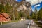 Amazing road through the Dolomites mountains, Italy
