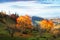 Amazing rural scene on autumn valley