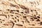 Amazing sandstone texture in Kolymbithres beach, Paros island,