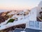 Amazing Santorini view with cave houses. Santorini island. Greece