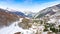 Amazing scenery of snow-capped mountains in Bardonecchia of Italy