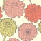 Amazing seamless floral vintage japanese spring aster pattern