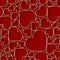 Amazing seamless pattern, background with paper cut out golden hearts
