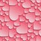 Amazing seamless pattern, background with paper cut out pink hearts