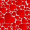 Amazing seamless pattern, background with paper cut out red hearts on white background