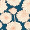 Amazing seamless white-blue aster pattern