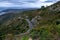 Amazing serpentine mountain road in Catalunya, Spain