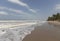 Amazing shot of colombian guajira beach in sunny day