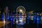 Amazing shot of the night view of Nice Ferris wheel