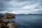 Amazing shot of an old fisherman\\\'s house near artificial water reservoir Cuber in Majorca, Spain