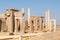 Amazing side view of ruins of the Tachara Palace, Persepolis