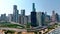 Amazing Skyline of Chicago with its iconic skyscrapers aerial view over the city - CHICAGO, UNITED STATES - JUNE 06