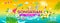 Amazing Songkran carnival in thailand colorful banners design background